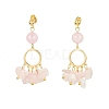 Golden Brass Ring Chandelier Earrings EJEW-TA00289-01-1