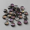 Transparent Electroplated UV Plating Glass Beads GLAA-TAC0024-12C-O-1