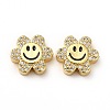 Rack Plating Brass Cubic Zirconia Beads KK-M232-01G-A-3
