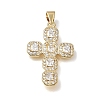 Brass Micro Pave Clear Cubic Zirconia Pendants CU-CBA9883-05A-G-1