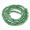 Opaque Solid Color Electroplate Glass Beads Strands EGLA-A039-P2mm-A08-2