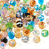 100Pcs 10 Style Electroplate Transparent Glass Beads EGLA-TA0001-45-2