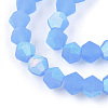 Imitation Jade Bicone Frosted Glass Bead Strands EGLA-A039-J4mm-MB04-3