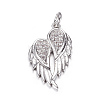 Brass Micro Pave Cubic Zirconia Pendants X-ZIRC-P060-23P-1