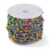304 Stainless Steel Enamel Link Chains AJEW-Z028-09P-09-3