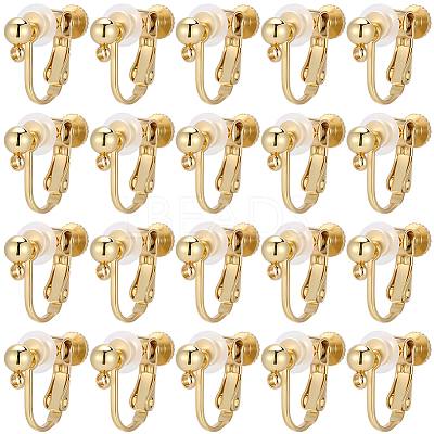 20Pcs 316 Stainless Steel Clip-on Earring Findings STAS-BBC0008-59G-1