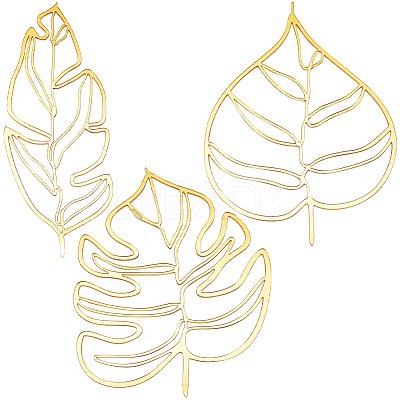 Leaf Acrylic Mirror Wall Stickers OACR-WH0032-06C-1