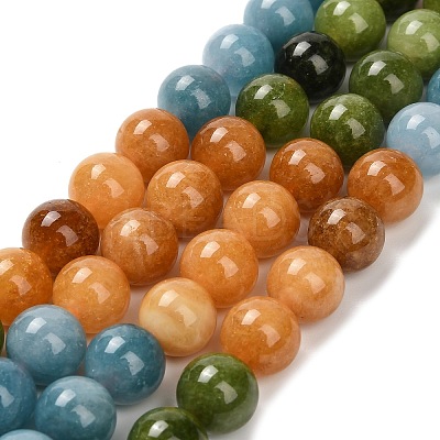 Natural White Jade Beads Strands G-Z097-A01-10mm-C-1
