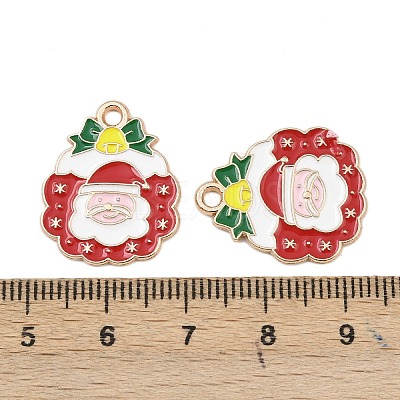 Christmas Alloy Enamel Pendants FIND-I067-02KCG-12-1