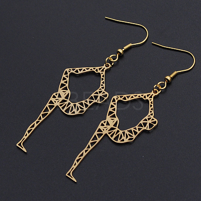 201 Stainless Steel Dangle Earrings LS-STAS-S105-JN618-2-1