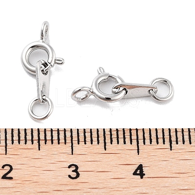 925 Sterling Silver Spring Ring Clasps STER-H111-06P-1