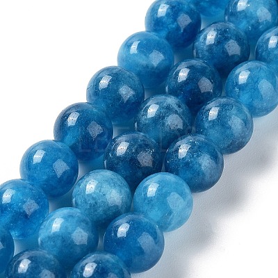 Dyed Natural Malaysia Jade Beads Strands G-G021-02B-10-1