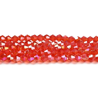 Transparent Electroplate Glass Beads Strands EGLA-A039-T2mm-B14-1