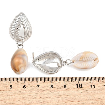 Brass Stud Dangle Earrings KK-CBA8324-08P-1