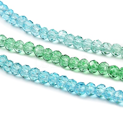 Transparent Painted Glass Beads Strands X1-DGLA-A034-T2mm-A17-1