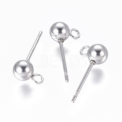Non-Tarnish 304 Stainless Steel Ear Stud Components STAS-F227-18C-P-1