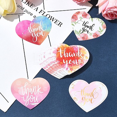 Coated Paper Thank You Greeting Card DIY-FS0007-76C-1
