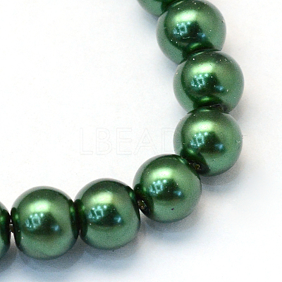 Baking Paint Glass Pearl Round Bead Strands HY-Q003-10mm-75-1