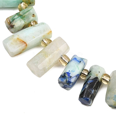 Natural Chrysocolla and Lapis Lazuli Beads Strands G-F829-A14-01-1