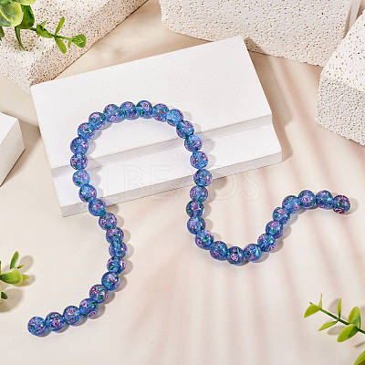 1 Strand Handmade Glod Sand Lampwork Beads Strands LAMP-TA0002-09H-1