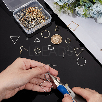 Geometry Charm Drop Earring DIY Making Kit DIY-UN0003-01-1