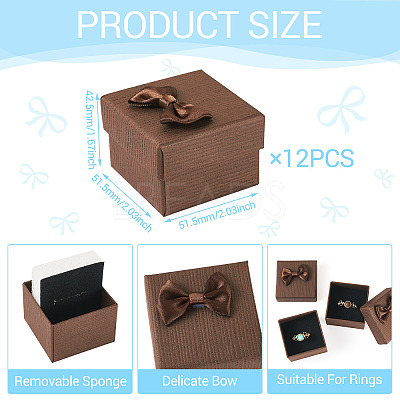 Square Cardboard Paper Ring Gift Storage Boxes CON-TAC0001-17D-1