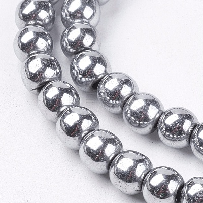 Non-Magnetic Synthetic Hematite Beads Strands X-G-S096-6mm-3-1