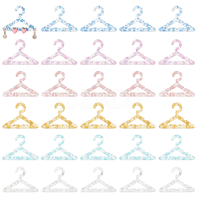 30Pcs 6 Colors Transparent Acrylic Earring Display Accessories EDIS-PH0001-75-1