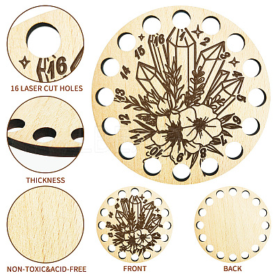 16-Position Wood Embroidery Thread Storage Trays TOOL-WH0056-033-1