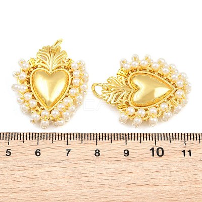 Alloy & Glass Seed Beaded Pendants GL-CBA96FD-01G-07-1