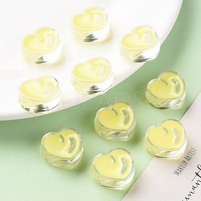 Transparent Enamel Acrylic Beads TACR-S155-004B-1