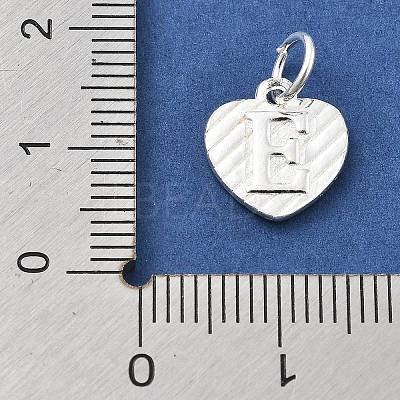 925 Sterling Silver Heart with Capital Letter Charms STER-S009-13E-S-1