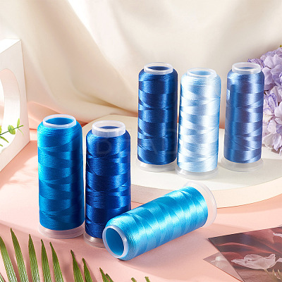 6Rolls 6 Colors Velour Yarn AJEW-TA0002-70B-1