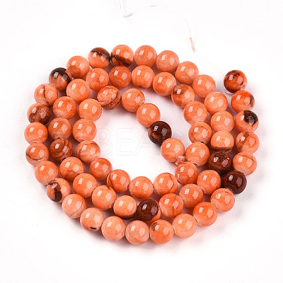Natural Persian Jade Beads Strands G-A255-A02-01J-1