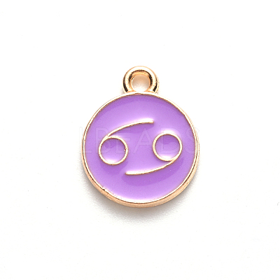 Alloy Enamel Pendants X-ENAM-S124-01B-01D-1
