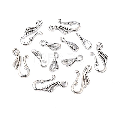 Tibetan Style Alloy Hook and Eye Clasps X-LF1157Y-NF-1