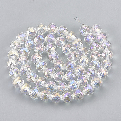 Electroplate Glass Beads Strands EGLA-T010-01J-1