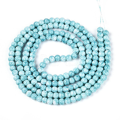 Baking Paint Glass Beads Strands DGLA-N016-4mm-08-1