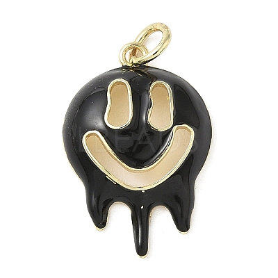 Halloween Theme Brass Enamel Pendants KK-L248-01G-02-1