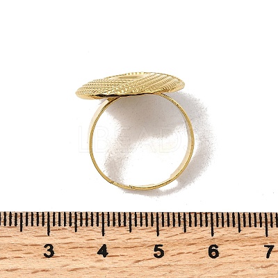 304 Stainless Steel Cuff Ring Components STAS-P403-08G-1