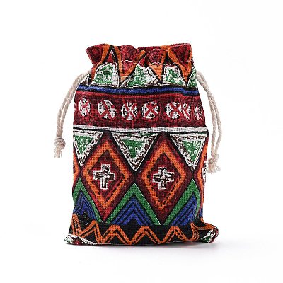 Polycotton(Polyester Cotton) Packing Pouches Drawstring Bags ABAG-T006-A22-1