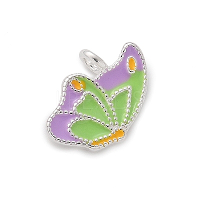 925 Sterling Silver Enamel Butterfly Charms STER-D300-28P-02-1