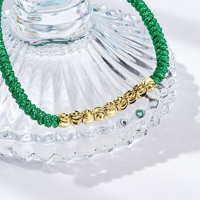 Polyester Cord Braided Bead Bracelets for Women BJEW-L698-01G-05-1