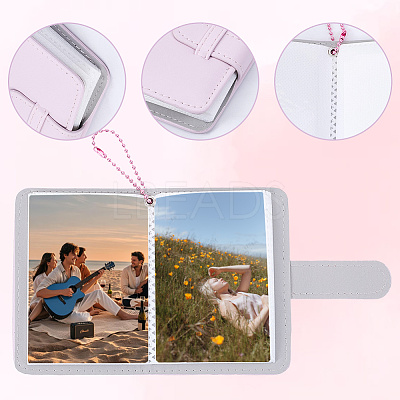 PU Mini Photocard Holder Book AJEW-WH20060-22A-1