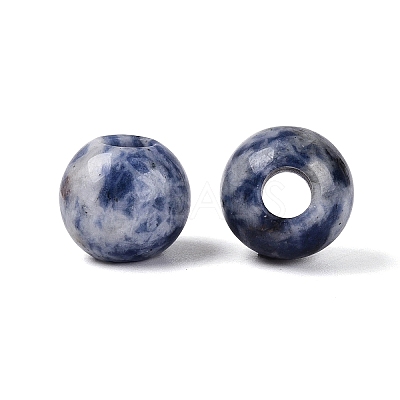 Natural Blue Spot Jasper European Beads G-Q602-09B-07-1