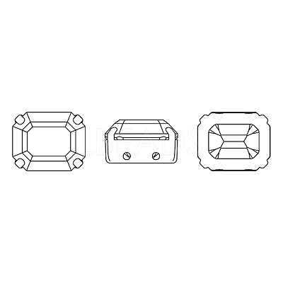 Preciosa&reg MAXIMA Crystal Sew-On Cups Y-PRC-SC10-20050-S-1