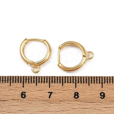 Brass Hoop Earring Findings KK-P310-35G-1