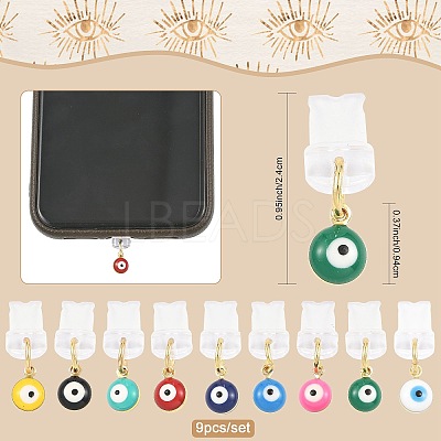9Pcs Plastic Mobile Dustproof Plugs HJEW-FS00100-1