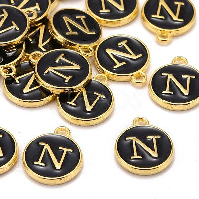 Golden Plated Alloy Charms X-ENAM-S118-02N-1