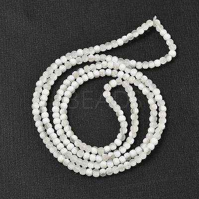 Frosted Crackle Glass Beads Strands GLAA-U001-4mm-M07-1